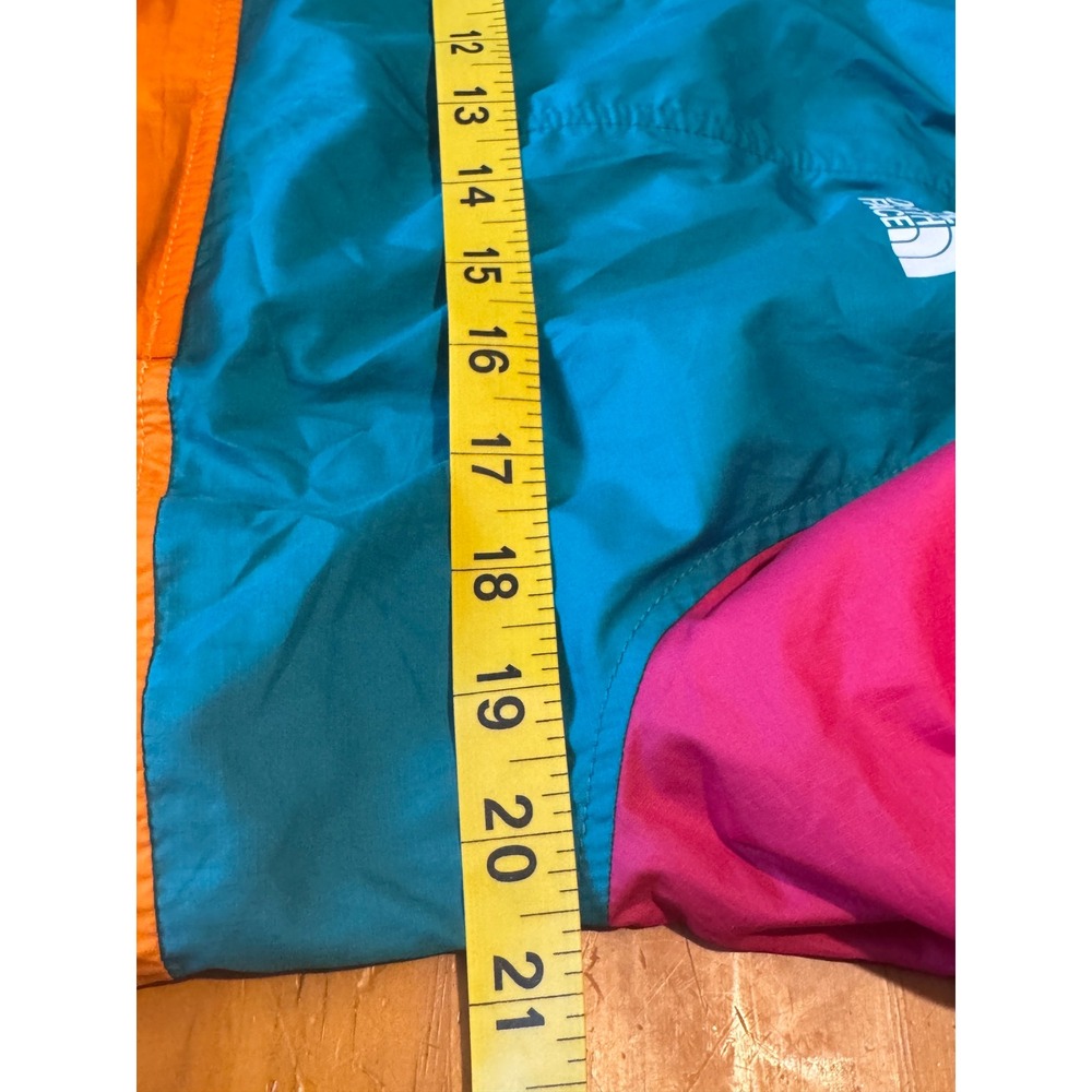 THE NORTH FACE Women M Teal Orange Pink  Fanorak Windbreaker Jacket  Packable - Picture 10 of 11